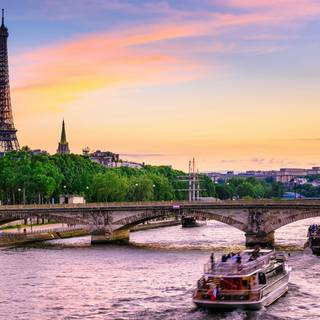 Eiffel Tower at sunset