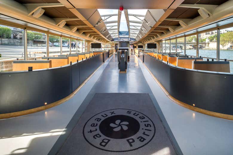 Interior of one of the boats