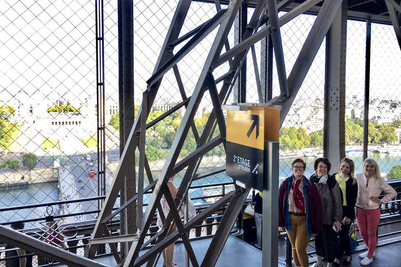 We will climb on foot to the second floor of the Eiffel Tower