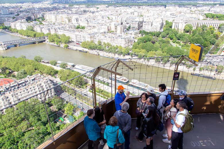 Admiring Paris from the Eiffel Tower