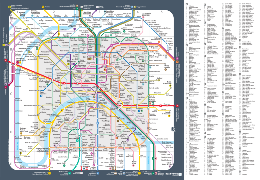 Maps and plans of the Paris Metro